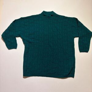 Spunky Green Made in USA Vintage Acrylic Sweater
